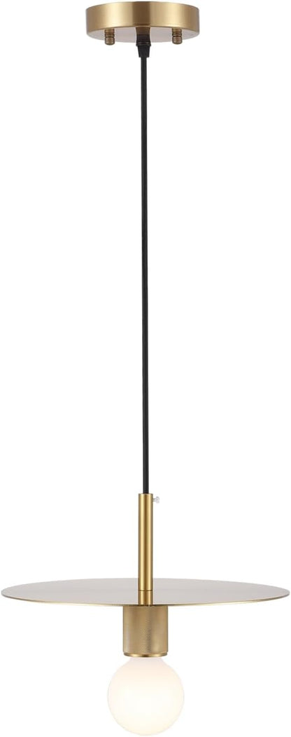 Modern Pendant Lighting Gold Farmhouse Pendant Light 11.81" Brushed Brass Dome Industrial Mid Century Knurled Texture Hanging Lamp Ceiling Light Fixture Kitchen Island Dinning Room Bedroom