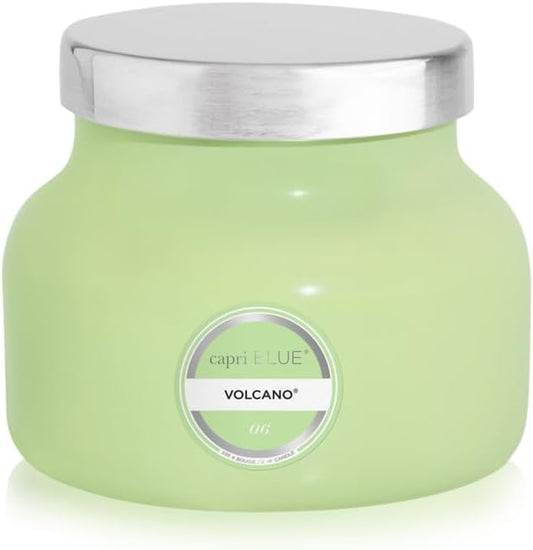 Capri Blue Volcano Scented Candles - Luxury Candles for Home Scented with Tropical Fruit & Sugared Citrus - Long Lasting Soy Wax Blend - Petite Glass Jar (Iced Matcha Green, 8 oz)