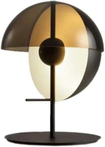 Aurum Globe Hemisphere LED Table Lamp | Modern Iron & Glass Fixture | Cordless Rechargeable Lamp for Living Room, Bedroom & Office | Energy-Efficient Adjustable Color Temperature