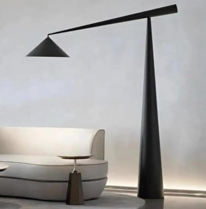 Symphony Tall Floor Lamp with Long Adjustable Arm | 167cm Modern Standing Lamp with 3000K Warm LED Light | Black Brushed Metal Finish for Living Room | Bedroom & Office | Elegant Design