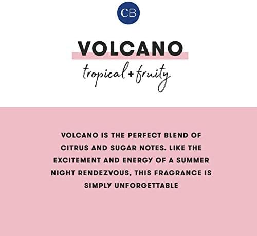 Capri Blue Volcano Scented Candles - Luxury Glass Jar Candles for Home Scented with Tropical Fruit & Sugared Citrus - Soy Wax Blend - Capri Blue Volcano - White Color (8 oz)