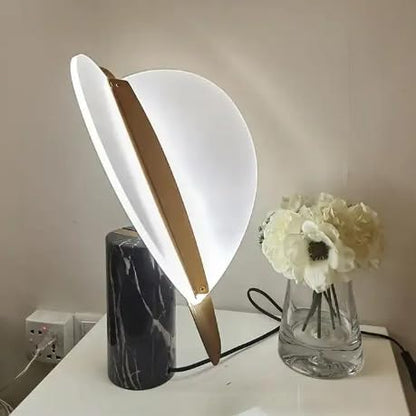 Sherlock Butterfly Rechargeable Table Lamp with Marble Base | Living Room Lamp with Acrylic Artistic Design | Cordless Dimmable Led Warm White Light | Nightstand Accent Lighting