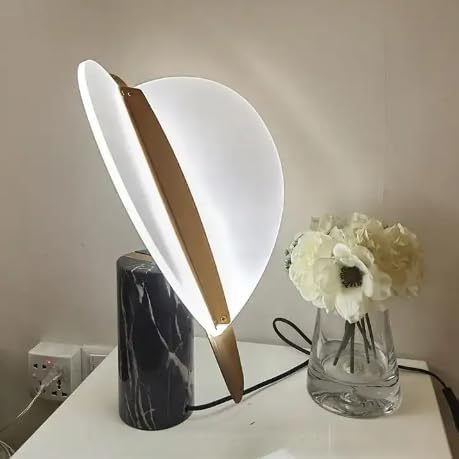 Sherlock Butterfly Rechargeable Table Lamp with Marble Base | Living Room Lamp with Acrylic Artistic Design | Cordless Dimmable Led Warm White Light | Nightstand Accent Lighting