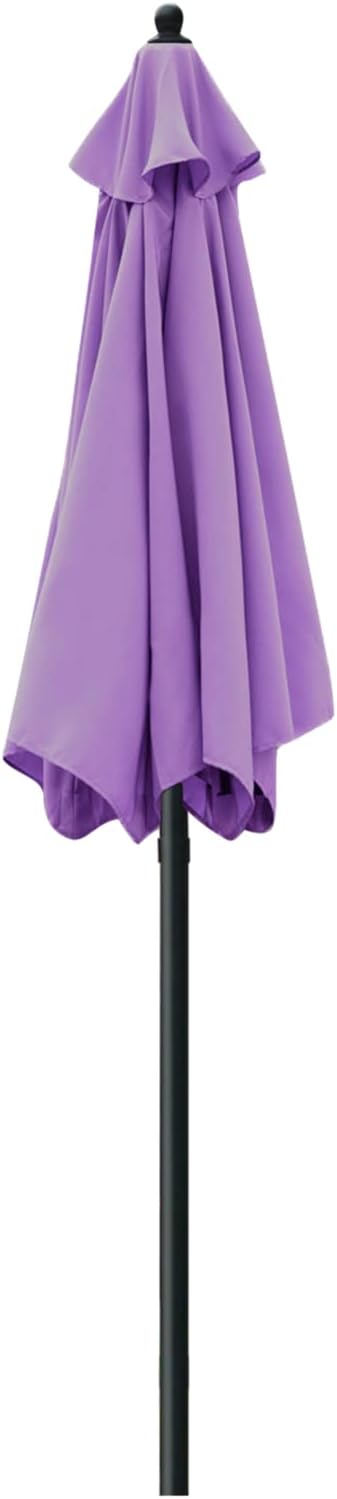 Sunnyglade 7.5' Patio Umbrella Outdoor Table Market Umbrella with Push Button Tilt/Crank, 6 Ribs (Purple)
