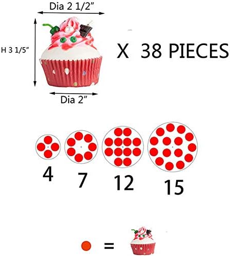YestBuy 4 Tier Round Cupcake Stand, Cupcake Holder, 4 Tier Cupcake, Acrylic Cake Tower Stand Display for Pastry + LED Light String, Ideal for Weddings, Birthday Parties (Yellow)