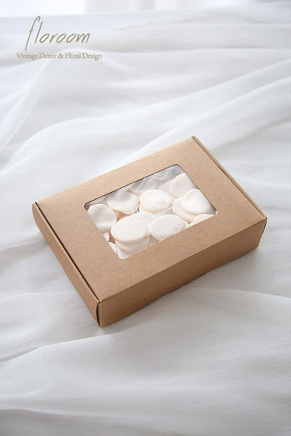 Floroom 500pcs Rose Petals Cream Faux Silk Flower Petals for Wedding Flower Girl Basket Aisle Scatter Dinner Table Centerpieces Party Confetti Bridal Shower Romantic Night Decoration