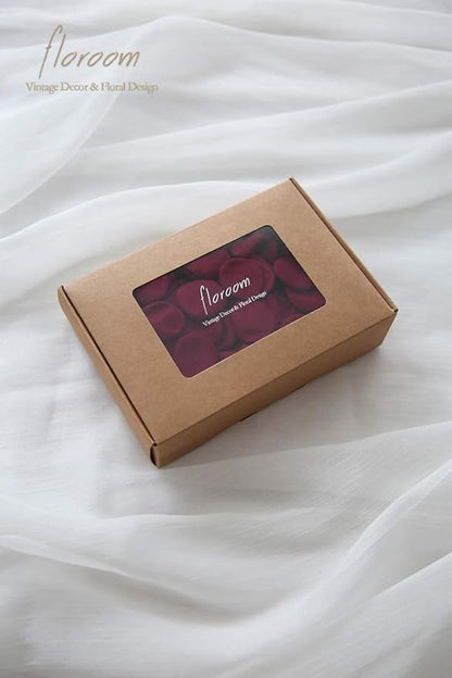 Floroom 500pcs Rose Petals Burgundy Faux Silk Flower Petals for Wedding Flower Girl Basket Aisle Scatter Dinner Table Centerpieces Party Confetti Bridal Shower Romantic Night Decoration