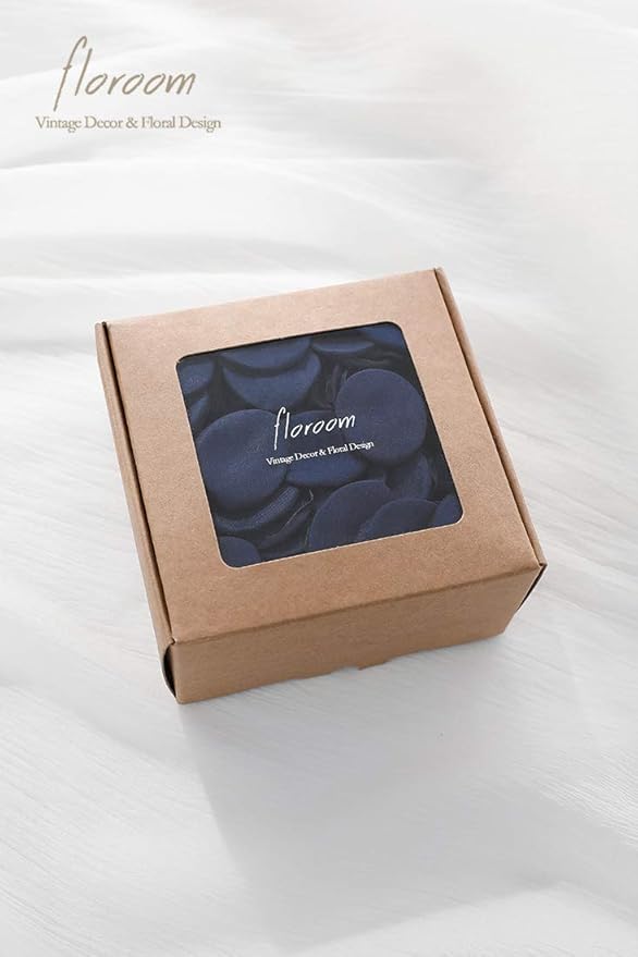 Floroom 300pcs Rose Petals Navy Blue Faux Silk Flower Petals for Wedding Flower Girl Basket Aisle Scatter Dinner Table Centerpieces Party Confetti Bridal Shower Romantic Night Decoration