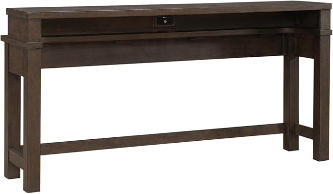 Liberty Furniture Cascade Falls Living Room Console Bar Table with Charging Station - Satin Espresso
