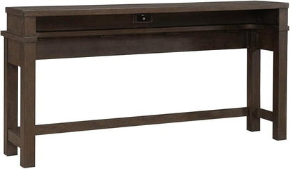 Liberty Furniture Cascade Falls Living Room Console Bar Table with Charging Station - Satin Espresso