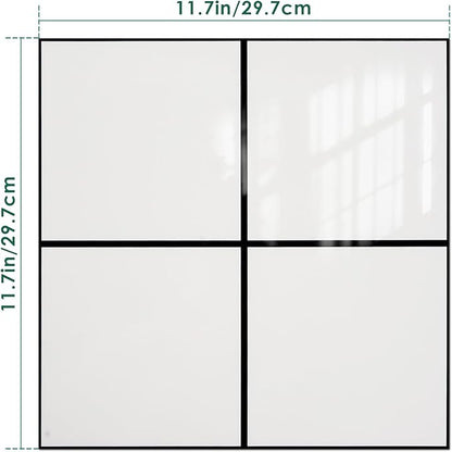 Peel and Stick Backsplash Tiles 20 Sheets 12''x12'' PVC Self Adhesive Wall Tiles Back Splash Wall Panels Stick on Backsplash for Kitchen Bathroom Laundry Room, White Checkered