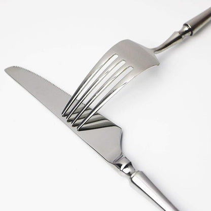 JASHII 20-piece 18/10 Stainless Steel Silver Flatware/Cutlery/ Set Service for 4 Person, Include Knife/Fork/Spoon, Mirror Polished (Silver)