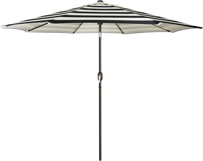 Blissun 9' Outdoor Patio Umbrella, Outdoor Table Umbrella, Yard Umbrella, Market Umbrella with 8 Sturdy Ribs, Push Button Tilt and Crank