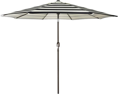 Blissun 9' Outdoor Patio Umbrella, Outdoor Table Umbrella, Yard Umbrella, Market Umbrella with 8 Sturdy Ribs, Push Button Tilt and Crank