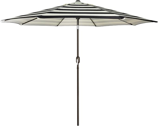 Blissun 9' Outdoor Patio Umbrella, Outdoor Table Umbrella, Yard Umbrella, Market Umbrella with 8 Sturdy Ribs, Push Button Tilt and Crank