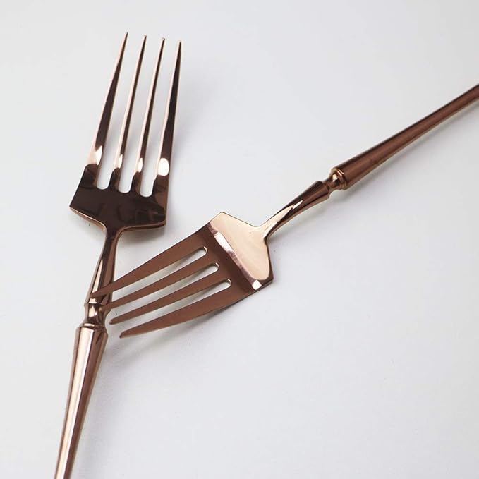 JASHII 20-piece 18/10 Stainless Steel Rose Gold Flatware/Cutlery/ Set Service for 4 Person, Include Knife/Fork/Spoon, Mirror Polished (Rose)