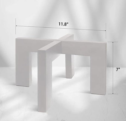 Plant stand indoor, Mid Century Modern wood Planter Stand Rattan Flower Pot Stand, Low Short Plant Stands Indoor - Boho Rustic Wooden Stool for Plant Pot Holder, Fit 5-15 Inch Pot ,2 Pack