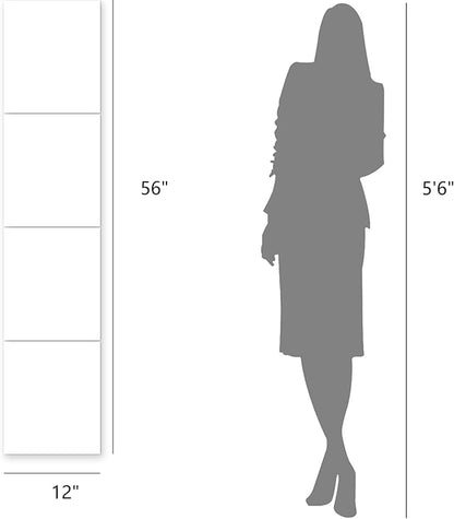 Home Gym Wall Mirror, 14"x12"x4PCS Full Length Home Gym Workout Mirror for Garage, Bedroom, Living Room, Over The Door