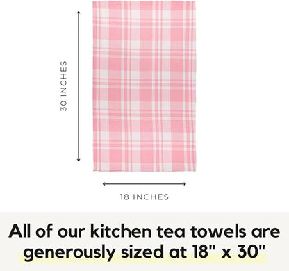 Modern Style Premium Kitchen Tea Towel Super Absorbent Fast Drying Microfiber Pretty Plaid