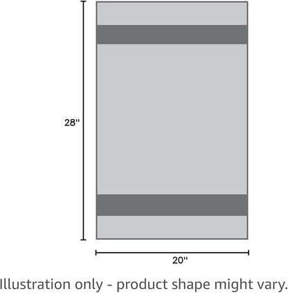 Premium Kitchen Dish Towels Set of 6 Large Cotton Hand Towels Absorbent Tea Towels, Grey Check