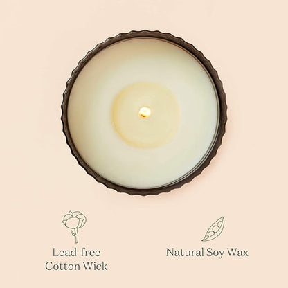 LA JOLIE MUSE Woody Jasmine Candles for Home Scented - Luxury Jar Candles with Aesthetic Glass, Candles Gifts for Women, 80 Hours Long Burning, 12.3oz