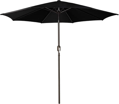 Blissun 9' Outdoor Patio Umbrella, Outdoor Table Umbrella, Yard Umbrella, Market Umbrella with 8 Sturdy Ribs, Push Button Tilt and Crank