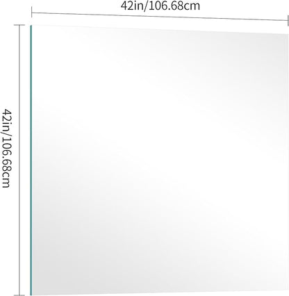 KOCUUY Large Frameless Mirror, 42x42 Inch Square Bathroom Vanity Mirror for Over Sink, Upgraded Shatterproof Unframed Design for Bedroom, Living Room, Entryway