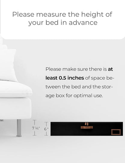StorageWorks Large Under Bed Storage Containers with Handles and Label Holder, 2 Pack Ultra-thick Fabric Underbed Bins, Closet Organizer for Clothes, Blankets, Sweater
