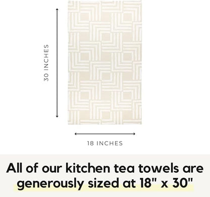 Modern Style Premium Kitchen Tea Towel Super Absorbent Fast Drying Microfiber Squared