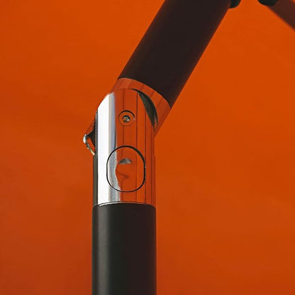 Sunnyglade 7.5' Patio Umbrella Outdoor Table Market Umbrella with Push Button Tilt/Crank, 6 Ribs (Orange)