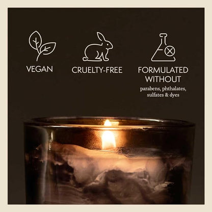 Thymes Noir Woods Scented Candles for Home Decor – Notes of Fresh Evergreen, Smoky Wood & Golden Amber – Luxury Home Fragrance Gifts for Women & Men – Burns Up to 20 Hrs (Votive Candle, 2 oz)