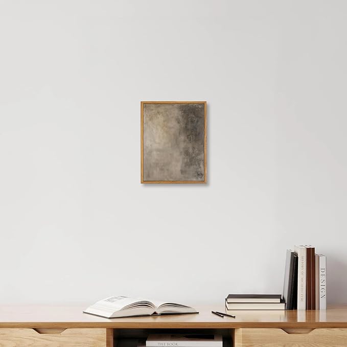 KBKBART Framed Neutral Wall Art, Earthy Abstract Canvas Oil Painting, Minimalist Textural Artwork Wall Decor, Neutral Gallery Art Prints for Bedroom Living Room, Gallery, Gifts for Friends or Family (8"x10")