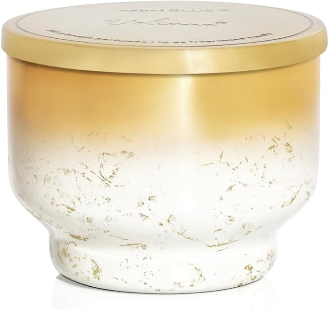 Capri Blue Volcano Scented Candle for Home - Glimmer Inverted Jar Candles - Soy Candles - Holiday Candles with White & Gold Ombre Glass Candle (10 oz)