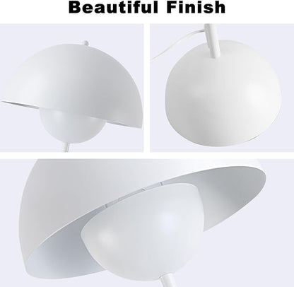 COSYLUX Modern Floor Lamp for Living Room, Industrial Tall Standing Lamp for Bedroom, Metal Shade Reflecting Light Reading Floor Lamp for Office, Nursery Room, Corner(Matte White)