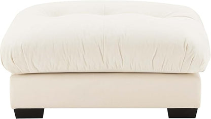 SoarFlash Velvet Sectional Sofa Ottoman, Beige