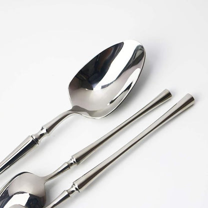 JASHII 20-piece 18/10 Stainless Steel Silver Flatware/Cutlery/ Set Service for 4 Person, Include Knife/Fork/Spoon, Mirror Polished (Silver)