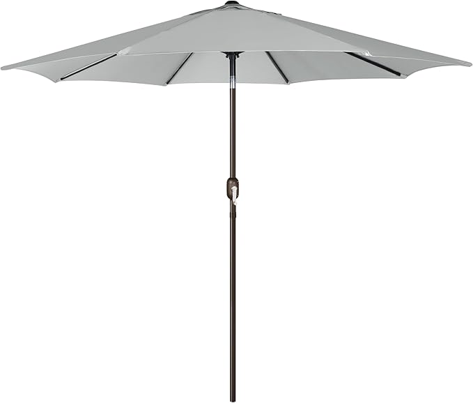 Blissun 9' Outdoor Patio Umbrella, Outdoor Table Umbrella, Yard Umbrella, Market Umbrella with 8 Sturdy Ribs, Push Button Tilt and Crank