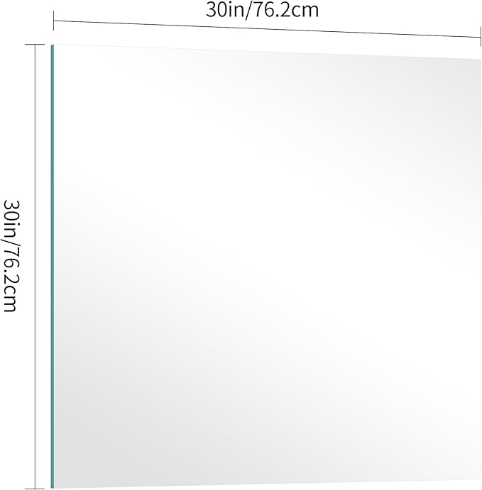 KOCUUY Frameless Mirror, 30"x30" Square Rectangle Bathroom Wall Mirror for Over Sink, Upgraded Shatterproof Unframed Design for Bedroom, Living Room, Entryway