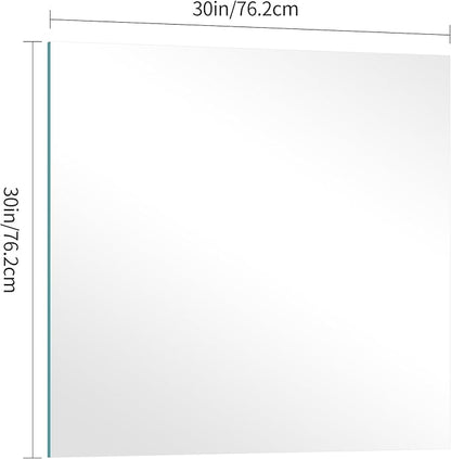 KOCUUY Frameless Mirror, 30"x30" Square Rectangle Bathroom Wall Mirror for Over Sink, Upgraded Shatterproof Unframed Design for Bedroom, Living Room, Entryway