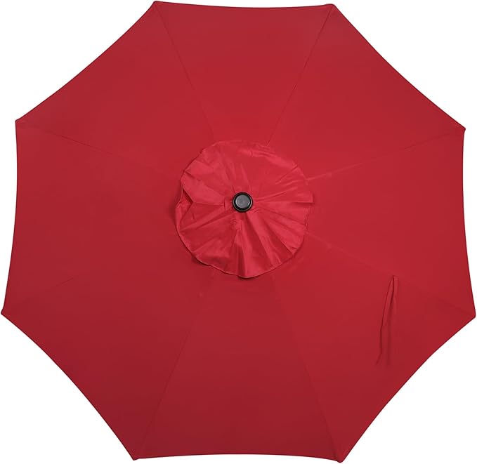 Blissun 9' Outdoor Patio Umbrella, Outdoor Table Umbrella, Yard Umbrella, Market Umbrella with 8 Sturdy Ribs, Push Button Tilt and Crank