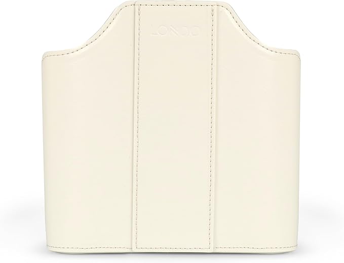 Londo PU Leather Remote Control Holder, Office Supplies Desk Organizer with Tablet Slot, Makeup Brush and Utensils Cube, Large Capacity Desk Caddy With 5 Compartments