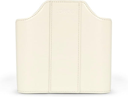 Londo PU Leather Remote Control Holder, Office Supplies Desk Organizer with Tablet Slot, Makeup Brush and Utensils Cube, Large Capacity Desk Caddy With 5 Compartments