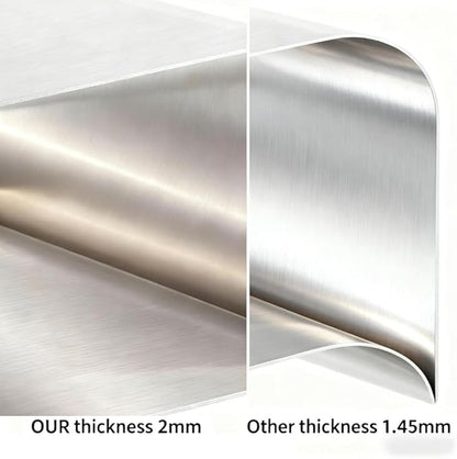 Modern Stainless Steel Side Table,Minimalist Nightstand and Sofa Table Silver Metal End Table Elegant Small Coffee Table for Bedroom Desktop Bookshelf Magazine Rack Multi-Functional Organizer