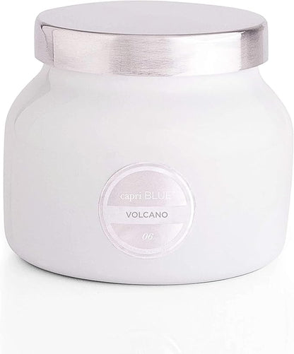 Capri Blue Volcano Scented Candles - Luxury Glass Jar Candles for Home Scented with Tropical Fruit & Sugared Citrus - Soy Wax Blend - Capri Blue Volcano - White Color (8 oz)