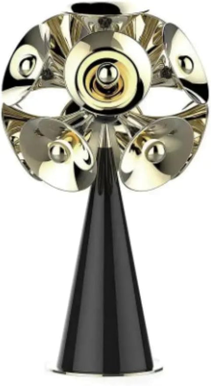 Nova Botti Inspired Marble Table Lamp with Iron Base | E27 Socket | 2700k Soft Warm Light | Elegant, Durable Design for Living Room, Bedroom, & Office Decor with Energy Efficient - Silver