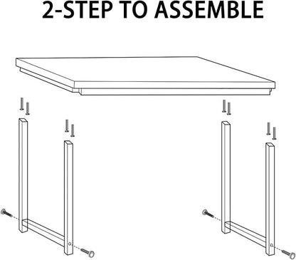 NSdirectModern Computer Desk 63 inch Large Office Desk Writing Study Table for Home Office Desk Workstation Wide Metal Sturdy Frame Thicker Steel Legs, Black.