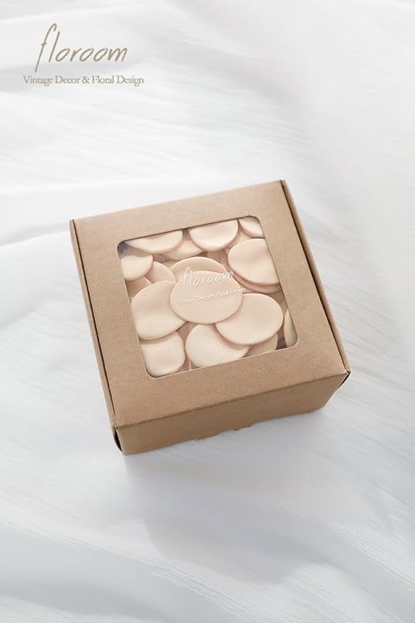 Floroom 300pcs Rose Petals Champagne Gold Faux Silk Flower Petals for Wedding Flower Girl Basket Aisle Scatter Dinner Table Centerpieces Party Confetti Bridal Shower Romantic Night Decoration