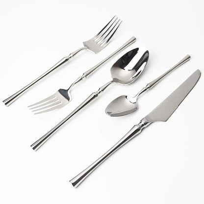 JASHII 20-piece 18/10 Stainless Steel Silver Flatware/Cutlery/ Set Service for 4 Person, Include Knife/Fork/Spoon, Mirror Polished (Silver)