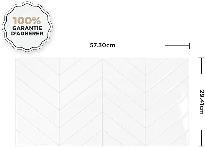 Smart Tiles Peel and Stick Backsplash - X-Large 5 Sheets of 22.56'' x 11.58'' - 3D Adhesive Peel and Stick Tile Backsplash for Kitchen, Bathroom, Wall Tile