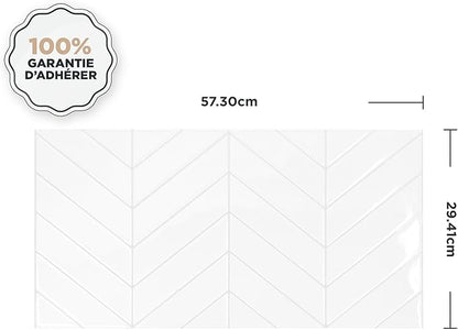 Smart Tiles Peel and Stick Backsplash - X-Large 5 Sheets of 22.56'' x 11.58'' - 3D Adhesive Peel and Stick Tile Backsplash for Kitchen, Bathroom, Wall Tile